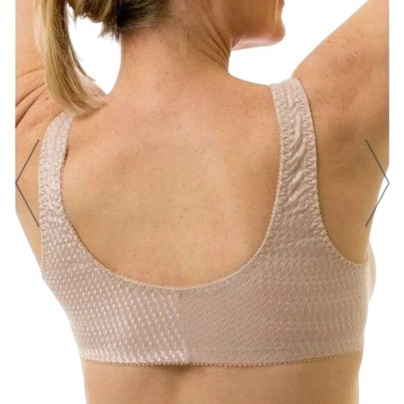 Care Apparel Front Hook Close Leisure Bra Tan - Picture 9 of 9